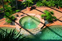 beautiful pool and spa